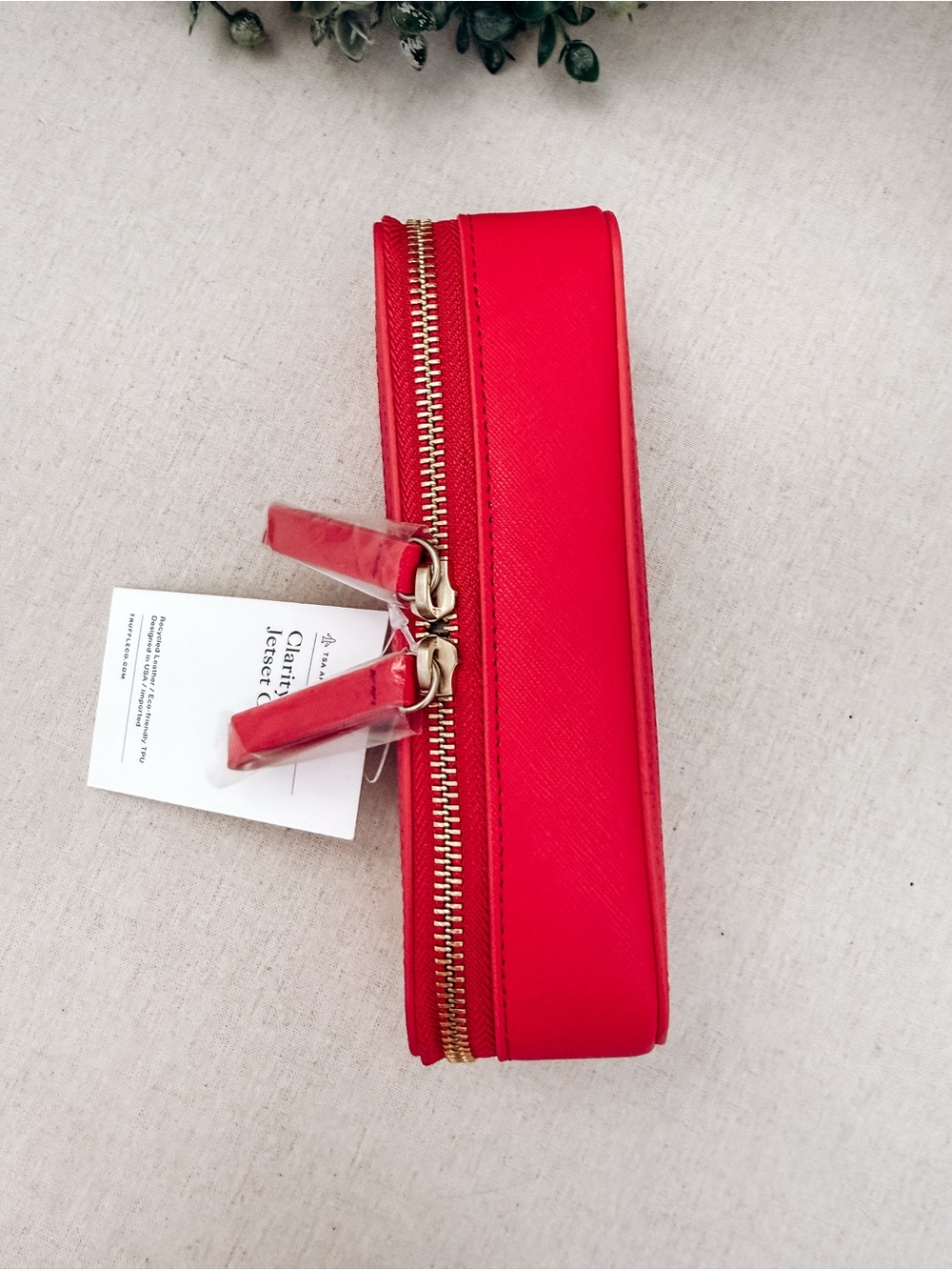 Truffle Clarity Mini Jetset Case Red TSA Approved Travel Case NWT - Picture 4 of 5